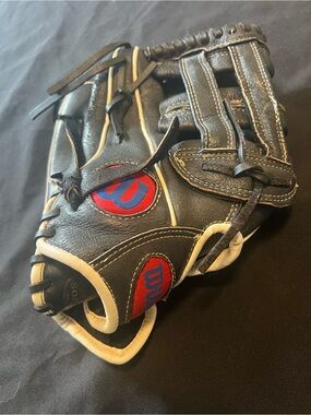 Wilson A450 12" Youth Baseball Glove – Right Hand Glove (LHT) - Black